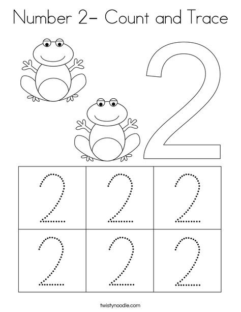 Number 2- Count and Trace Coloring Page - Twisty Noodle Numbers 1 And 2 Activities, Number 2 Math Activities Preschool, Free Number 2 Worksheets Preschool, Number 2 Crafts Preschool, Number Two Worksheets For Preschool, Number 2 Worksheet For Toddlers, Number 2 Tracing Worksheets Preschool, Number 2 Activities For Toddlers, Number Two Activities Preschool