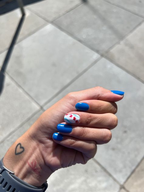 Chicago Marathon Nails, Running Nails, Sports Themed Nails, Marathon Nails, Chicago Nails, Nail Designs Cute, Sports Nails, Running Aesthetic, Flag Nails