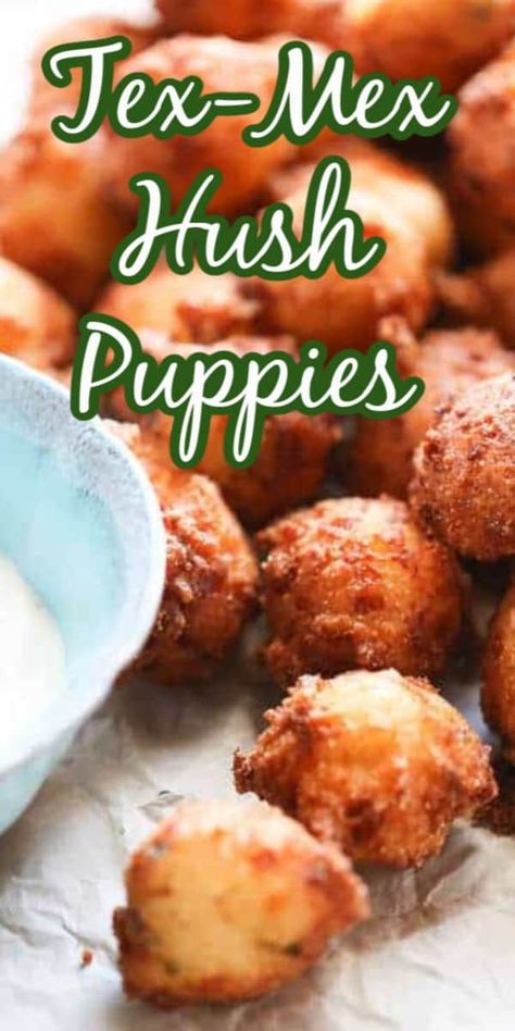 Hush Puppies Recipe With Corn, Easy Hush Puppy Recipe, Hush Puppy Recipe, Hush Puppies Recipe, Hush Puppy, Southwestern Recipes, Air Fryer Recipes Easy, Easy Appetizer Recipes, Bread Recipes Homemade