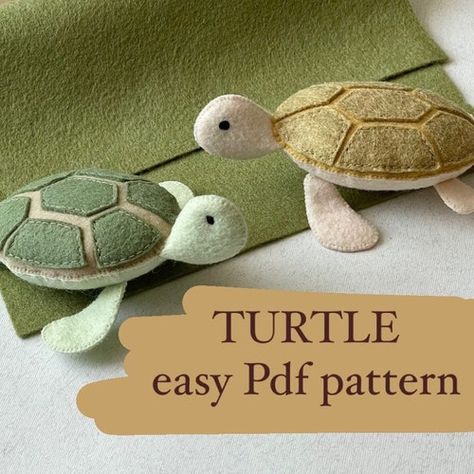 Felt Sea Turtle, Felt Turtle, Felt Animal Pattern, Ocean Pattern, Baby Mobile Felt, Felt Animal Patterns, Baby Mobil, Blue Turtle, Pattern Svg