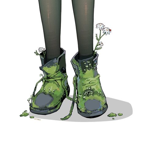 Milka on Twitter: "mossy boots… " Drawing Rain, Rainy Outfit, Props Art, Elf Clothes, Shoes Drawing, Shoes Too Big, Modern Fantasy, Amazing Drawings, Drawing Clothes