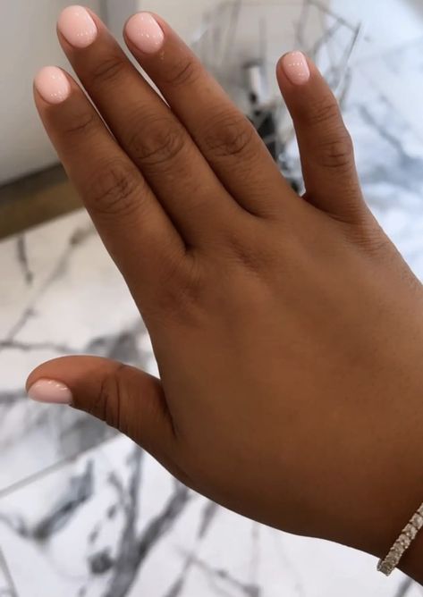 Very Short French Nails, Really Short Nails, Natural Nails Manicure, Short Nail Manicure, Brown Acrylic Nails, Natural Nail Designs, Plain Nails, Short Gel Nails, Hard Nails