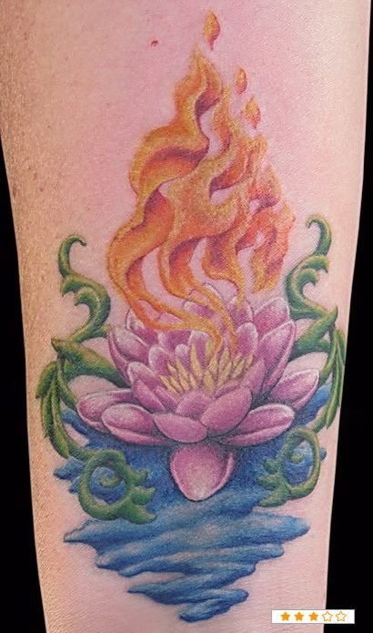 lotus fire Lotus Blossom Tattoos, Flower Tattoos Ideas, Tattoo Fairy, Lotus Flower Tattoos, Tattoos Ideas For Women, Fairy Tattoos, Flame Tattoo, Twin Dragons, Lotus Tattoos