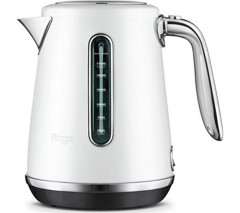 Buy SAGE The Soft Top Luxe SKE735BSS Jug Kettle - Sea Salt | Currys Hot Steam, Appliances Online, Cord Storage, French Press Coffee, Water Heating, Tea Kettle, Soft Tops, Steel Handle, Brushed Stainless Steel