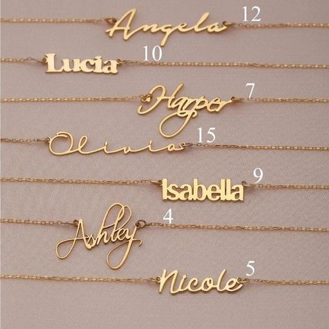 Personalised name necklaces✨ Price: Single name: ₹350 Double name: ₹500 Free shipping all India . Product Details: - 18k gold plated - Minimum 6 months warranty - Golden/silver colour options - Any name/text/ no. can be done in any language - Any font can be done, you can send reference pics also for your own design . #namenecklace #namenecklaces #namechain #namependant #customisedpendant #customisednecklace #customisedjewellery #customisedjewelry #customjewelry Double Name, Reference Pics, Name Necklaces, Silver Colour, Name Necklace, Custom Jewelry, 6 Months, Silver Color, Color Options