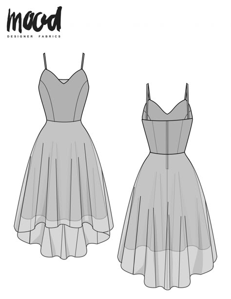 The Elderberry Dress - Free Sewing Pattern - Mood Sewciety Beginners Dress Sewing Pattern, Tank Tops Patterns Free Sewing, Ballgown Patterns, Sewing Dress Pattern, Mood Patterns, Sewing Pattern Free, Mood Sewciety, Dress Sewing Patterns Free, Dress Patterns Free