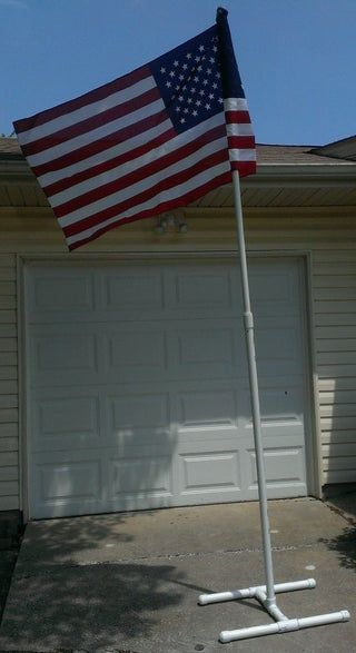 Portable Scout Flagpole : 6 Steps - Instructables Pvc Pipe Connectors, Girl Scout Camping, Silly Hats, Scout Camping, Wooden Poles, Cub Scout, Go To The Gym, A Flag, Cub Scouts