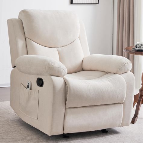 PRICES MAY VARY. 【Manual Recliner Chair】This recliner chair features a manual reclining mechanism. Only pulls out the lever on the arm of the recliner, the footrest will pop out automatically. Keep your elbows on the armrest, and when you lean back with some force, the manual recliner will tilt freely to your preferred position for personalized comfort. Allowing you to find the perfect angle for reading, watching TV, or napping. 【High-quality materials】The fabric reclining chairs are made of bre Recliner Fabric, Rocking Recliner, Reclining Chairs, Manual Recliner Chair, Chair For Living Room, Fabric Chair, Stables Design, Reclining Chair, Rocker Recliners