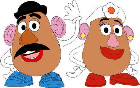 Mr Potato Head Drawing, Mr And Mrs Potato Head, Toy Story Room, Toy Story Coloring Pages, Mrs Potato Head, Dibujos Toy Story, Disney Clipart, Toy Story Theme, Mr Potato Head