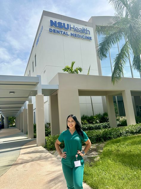 We have also received a photo from another former "Star Smiles" assistant Evelyn Puente, who has just begun her journey of Dental School at Nova Southeastern University College of Dental Medicine. She looks absolutely great and is enjoying dental school very much. We are extremely proud of her!!! ⭐️ Dental College, Dental School Acceptance, Harvard Dental School, Stanford University Medical School, Colgate University, Nova Southeastern University, Future Vision, College List, Dental School