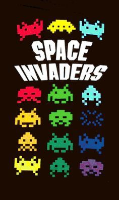 Retro Games Poster, Retro Arcade Games, Andermatt, Space Battles, Colorful Space, 3d Video, Space Invaders, Classic Video Games, Retro Arcade