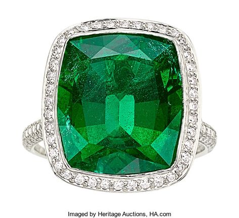 Diamond Ballerina Ring, Emerald Statement Ring, Wedding Ring Emerald, Antique Emerald Ring, Tiffany Green, Emerald Ring Vintage, Extraordinary Jewelry, Platinum Diamond Rings, Emerald Diamond Ring