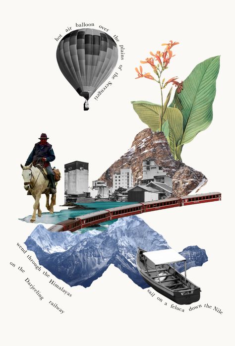 Images Terrifiantes, Travel Collage, Collage Art Projects, Architecture Collage, Montage Photo, Collage Artwork, Collage Poster, Collage Illustration, Collage Design