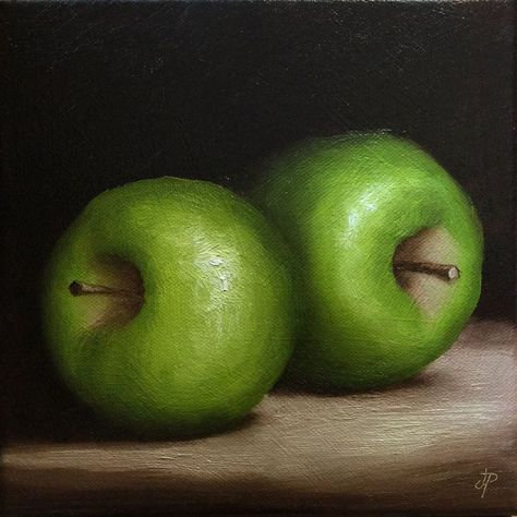 David Bromstad, Painting Apple, Arte Doodle, Surreal Scenes, Art Studio Organization, Apple Painting, Apple Art, Art Paintings For Sale, Green Apples