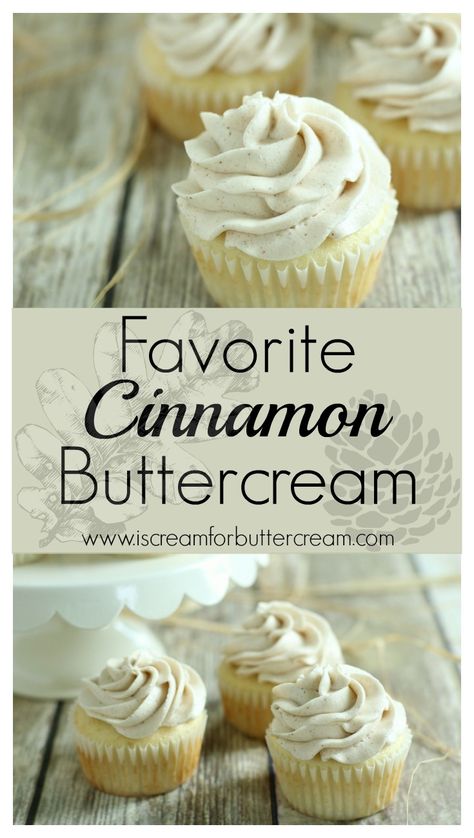 Cinnamon Frosting Recipe, Cinnamon Buttercream Frosting, Buttercream Recipes, Cinnamon Buttercream, Vanilla Bean Buttercream, Icing Recipes, Frosting Recipes Easy, Pear Cake, Cake Frosting Recipe