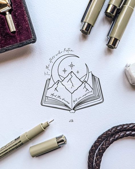 Zodiac Academy Tattoo, Haunting Adeline Tattoo, Sjm Tattoo, Small Book Tattoo, Acotar Wallpaper, Hannah Tattoo, Book Inspired Tattoos, Le Tattoo, Tiny Tats