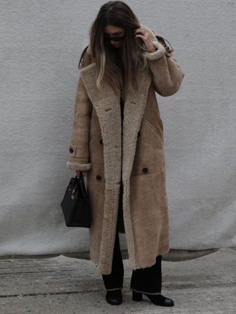 Shearling Coat, A A, Fur Coat, Trench Coat, Normcore, Fashion Inspo, Instagram