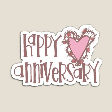 Happy Anniversary Stickers, 1st Wedding Anniversary Wishes, Anniversary Stickers, Scrapbook Paper Designs, Happy Birthday Font, Scrapbook Wedding, Scrapbook Printables Free, Happy Anniversary Cakes, Wedding Anniversary Wishes