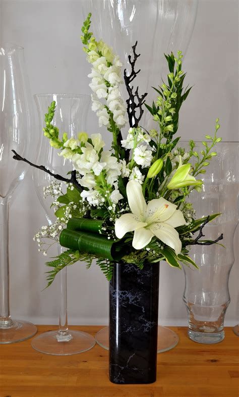 Sympathy Vase Arrangement, Floral Designs Arrangements, Orchid Flower Arrangements, Lily Vases, Flowers For Men, White Flower Arrangements, Spring Flower Arrangements, Large Flower Arrangements, Church Flower Arrangements