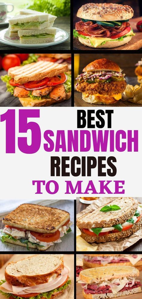 this pin is about the best sandwich recipes that you can make. If you like making sandwiches and you're looking for how to make sandwiches then you're in the right place because well talk about 15 best sandwich recipes for you to make. #bestsandwich #sandwichbest #bestsandwich Cold Deli Sandwich Ideas, Best Easy Sandwiches, Sandwich Ideas For Lunch Cold, Types Of Sandwiches Ideas, Cold Summer Sandwich Ideas, Artisan Sandwich Recipes, How To Make The Best Sandwich, Sandwich Recipes Lunch Easy, Best Summer Sandwiches