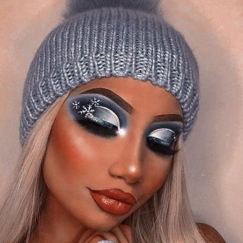 Ice Skater Makeup, Christmas Fantasy Makeup, Snowman Makeup Looks, Jack Frost Makeup, Snow Makeup Looks, Skater Makeup, Icy Makeup Looks, Frosty Makeup, Icy Makeup