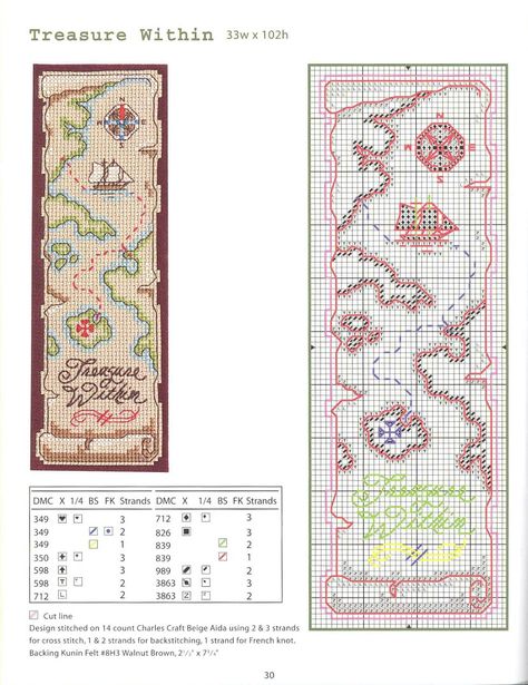 treasure within 828×1075 Map Bookmark, Cross Stitch Bookmark, Stitch Bookmark, Treasure Map, Cross Stitch Books, Pola Kristik, Cross Stitch Bookmarks, Stitch Book, Book Markers