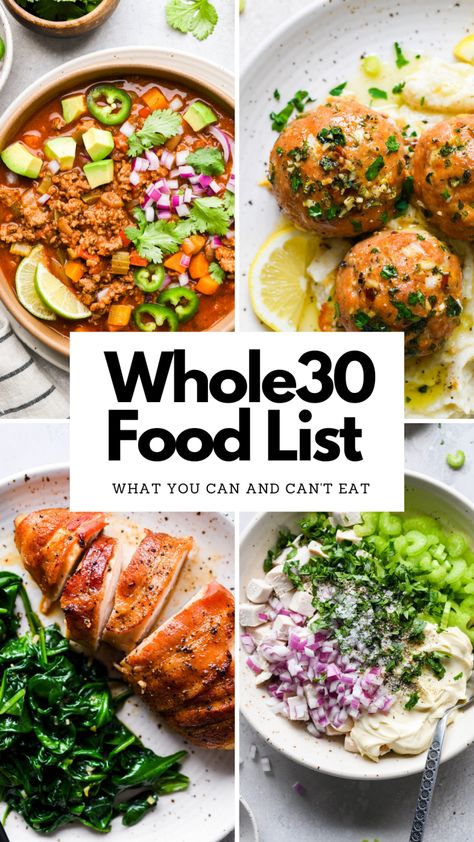 Take the guesswork out of planning for your Whole30 by downloading this Whole30 approved food list & Whole30 guide to additives & hidden ingredients. These printable lists include everything you need to know to plan your meals and successfully navigate reading labels so you know exactly what you can and can't eat during your Whole30! Whole Foods Diet Plan, What Are Whole Foods, Whole Foods List, Whole30 Food List, Whole 30 Approved Foods, Whole Foods Meal Plan, Whole 30 Meal Plan, Printable Food, Fitness Plans