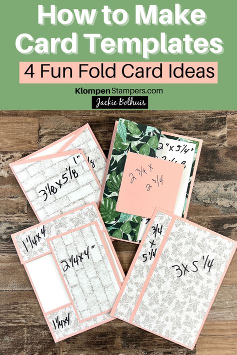 Card Making Layouts Cardmaking, Card Sizes Chart Free Printable, Card Making Templates 6x6, Types Of Greeting Cards, Templates For Cards Layout, Card Making Measurements, Different Card Folds Templates, Stampin Up Different Card Folds, Greeting Card Layout Ideas