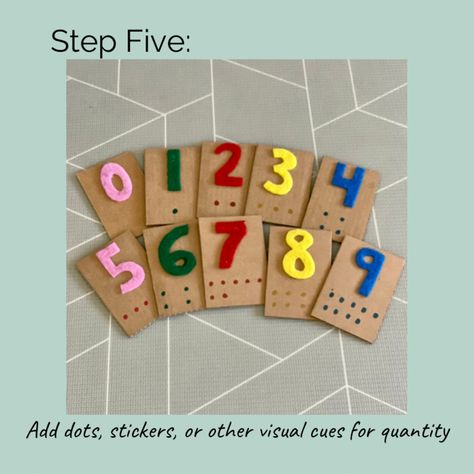 How to Make Montessori Tactile Numbers for $1 - OutsideTheToyBox Math Activities For Toddlers, Early Numeracy, Sandpaper Letters, Montessori Method, Visual Cue, Counting Cards, Preschool Art Activities, Ways Of Learning, Montessori Materials