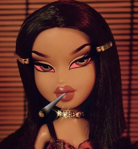 Barbie Doll, Black Hair, Hair, Gold, Black