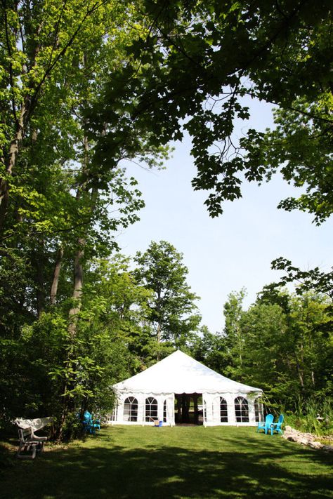 Tent reception at Deerpark lodge in Bayfield, Ontario Bayfield Ontario, Tent Reception, Lake Huron, Deer Park, Vacation Mode, Wedding Couples, Style Me Pretty, Ontario, Tent