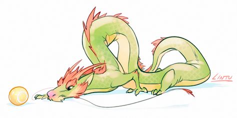 lintufriikki: dragon ball ? ✨🐉 Long Dragon, Cute Dragon Concept Art, Funny Dragon Drawing, Dragon Drawing Sleeping, Cute Dragon Breathing Fire, Adorable Dragon Art, Cute Dragon, Eastern Dragon, Dragon Sketch