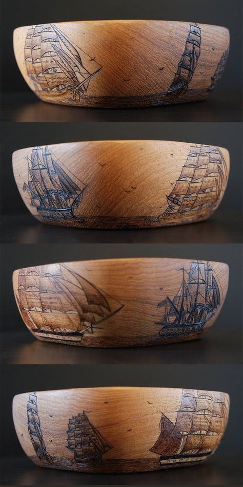 https://pin.it/2l1aetU Wooden Artifacts, Tre Kunst, Wood Burning Tips, Wood Crafting Tools, Woodburning Projects, Pyrography Art, Snack Bowl, Wood Burning Crafts, Wood Burning Patterns