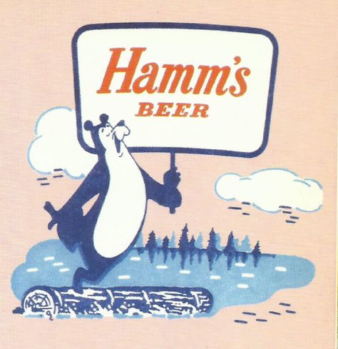 Vintage Food Posters, Hamms Beer, Beer Memorabilia, Beer Advertising, Matchbox Art, Online Logo Design, Beer Logo, Beer Coasters, Classic Monsters