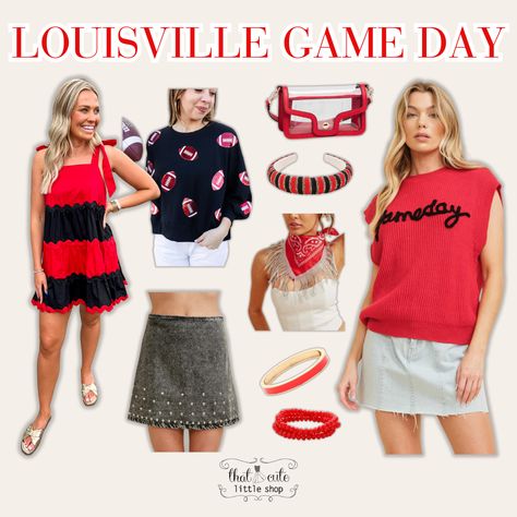 Game day outfit inspo! 😍 Shop our "Touchdowns & Tailgates" collection online and in stores! Comment "❤️" if you're a University of Louisville fan!⁠ ⁠ Don't forget, we are offering 16% off everything all month long! 🛍️⁠ ⁠ 📍 Locations⁠ Elizabethtown - 56 Public Square Elizabethtown, KY⁠ | 270-506-2559⁠ Lexington - 824 Euclid Ave #103, Lexington, KY 40502⁠ ⁠| 859-296-2901⁠ Louisville - 4903 Brownsboro Rd Louisville, KY⁠ | 502-822-3585⁠ ⁠ Louisville & Etown Summer Hours: ⁠ Monday-Friday: 10am-5pm... Summer Hours, College Game Days, Public Square, University Of Louisville, Game Day Outfit, Louisville Cardinals, Lexington Ky, Gameday Outfit, Louisville Ky