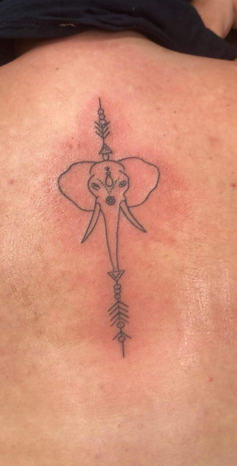 Resilience Spine Tattoos For Women, Elephant Spine Tattoo, Elephant Back Tattoo Women Spine, Concept Spine Tattoo, Spine Tattoo, Spine Tattoos For Women, Spine Tattoos, Deathly Hallows Tattoo, Compass Tattoo