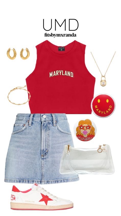 UMD GAMEDAY OOTD #outfitinspo #gamedayfit #gameday #umd College Gameday Outfits, College Gameday, Future Games, College Game Days, College Fits, Game Day Outfit, Casual Game, Gameday Outfit, Cool Fits