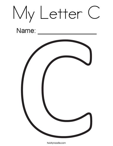 My Letter C Coloring Page - Twisty Noodle Letter C Literacy Activities, Letter C Activities For Toddlers, Letter C Worksheets For Preschool Free, C Is For, C Activities For Preschool, My Name Starts With The Letter Free, Letter C Worksheets For Preschool, Letter C Practice Preschool, Letter C Learning Activities