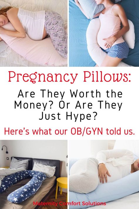 Pregnancy pillows look so comfy, but are they really worth the money? We went an asked our OB/GYN for his thoughts and how his patients felt about them. Not sure what type of maternity pillow is right for you? He explains the different types and their best uses too! #pregnancypillows #thirdtrimester #pregnancysleep Diy Pregnancy Pillow, Pregnancy Pillow Pattern, Pregnant Pillow, Pillow Guide, Pregnant Sleep, Maternity Pillow, First Time Pregnancy, Pregnancy Skincare, Happy Pregnancy