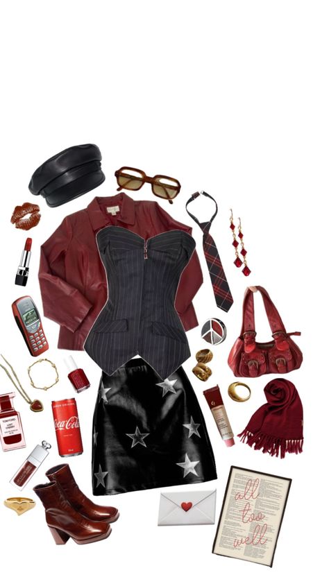 Downtown Girl x Lana Core #red #downtowngirl #downtown #lanadelray #lanacore Lana Core, Grunge Fits, Lana Del Ray, Downtown Girl, Fashion Outfits, Red, Clothes