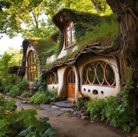 Beautiful little hidden treasure Cobb house Cobb Homes, Hobbit Style House, Cobb House Interior, Fae House, Cob House Floor Plans, Alternative House Ideas, Cobb House Plans, Cobb Cottage, Cobb Home