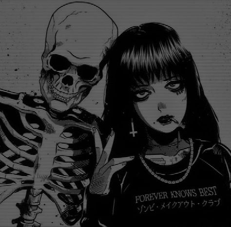 Emo Pfp, Gothic Wallpaper, Skeleton Art, Gothic Aesthetic, Gothic Anime, Dark Art Illustrations, Cartoon Profile Pics, Girls Cartoon Art, Dark Anime