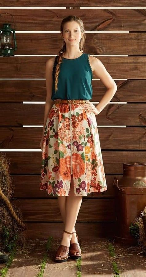 Vintage floral skirt