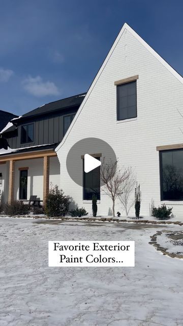 Tiffany Hager | Myrusticmodernhome on Instagram: "Most asked question… exterior paint colors! My favorite white is @sherwinwilliams pure white and I love the contrast of Iron Ore! 🤍🖤 #exterior #exteriorpainting #exteriorpaint #blackandwhitehome #myrusticmodernhome" Alabaster Iron Ore Exterior, Iron Ore And White Exterior, Alabaster White And Iron Ore Exterior, Iron Ore And Pure White, Shoji White And Iron Ore Exterior, Iron Ore And Shoji White, Shoji White Sherwin Williams Exterior, Iron Ore Sherwin Williams Exterior, Iron Ore Exterior