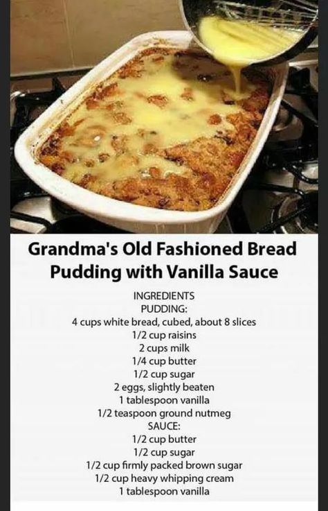 50+ Cheap and Easy Christmas Desserts Your Family Will Love - HubPages Bread Pudding With Vanilla Sauce, Old Fashioned Bread, Pudding Recipes Homemade, Best Bread Pudding Recipe, Old Fashioned Bread Pudding, Pane Dolce, Christmas Desserts Easy, Vanilla Sauce, Easy Baking Recipes Desserts