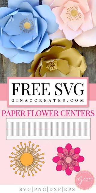 Fields Of Heather: Making The Centers For Large Paper Flowers - Free Templates Free Paper Flower Templates, Rolled Flowers, Flower Petal Template, Xmas Wrapping, Craft Machines, Paper Flower Patterns, Cricket Projects, Free Svgs, Large Paper Flowers