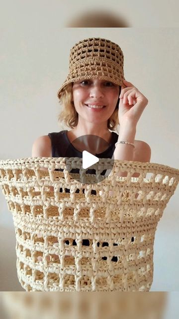 Crochet Bucket Hat, Beginner Crochet Projects, June 22, Crochet Bag Pattern, Crochet For Beginners, Video Tutorial, Bag Pattern, Crochet Bag, Crochet Projects