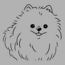 Dog Drawing Pomeranian, Pomeranian Line Drawing, Pomeranian Drawing Simple, Pomeranian Line Art, Pomeranian Outline, Pomeranian Dog Drawing, Pomeranian Sketch, Pomeranian Tattoo, Pomeranian Drawing