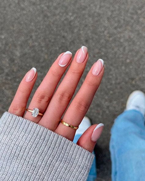 Squoval Nail, Squoval Acrylic Nails, Squoval Nails, Subtle Nails, Simple Gel Nails, Minimal Nails, Casual Nails, Short Acrylic Nails Designs, Clear Nails