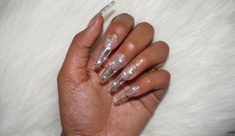 Clear Press On Nails, Tapered Coffin, Faux Nails, Acrylic Nail Polish, Christmas Manicure, Nails Stiletto, New Nail Polish, Nails Fake, Exotic Nails